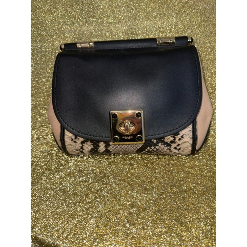 Coach Drifter, Leather & Snakeskin top handle satchel - EUC
